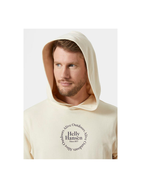 Bluza męska HELLY HANSEN Core Graphic Sweat Hoodie beżowy - Adventure Sports
