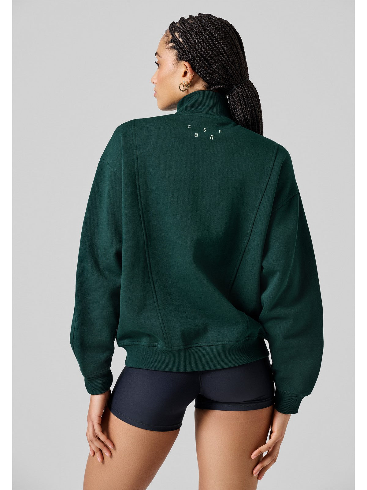 Bluza sportowa damska CASALL Comfy Full Zip Sweater zielony - Adventure Sports