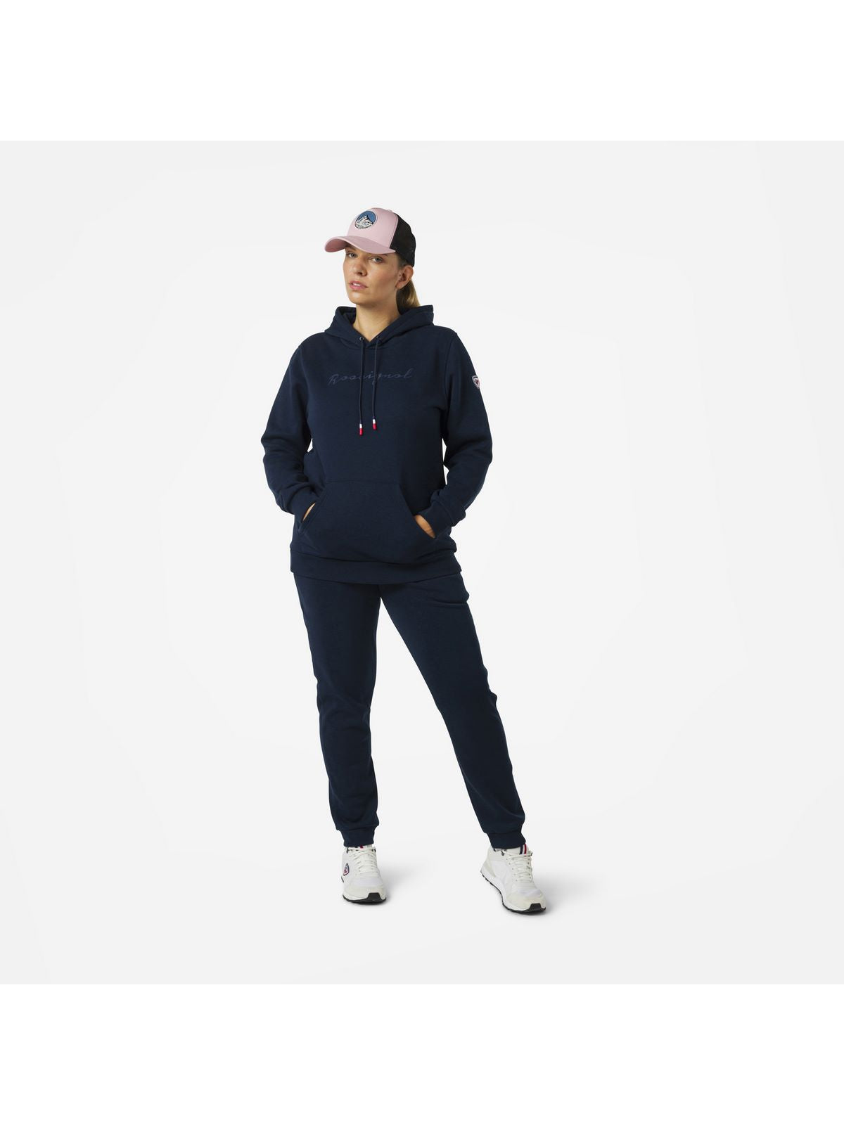 Bluza damska Rossignol W LOGO SWEAT HOOD FL granatowy - Adventure Sports