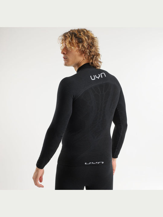Koszulka UYN Man Elevatyon Biomorph Uw Shirt Long Sl. Turtle Neck czarny
