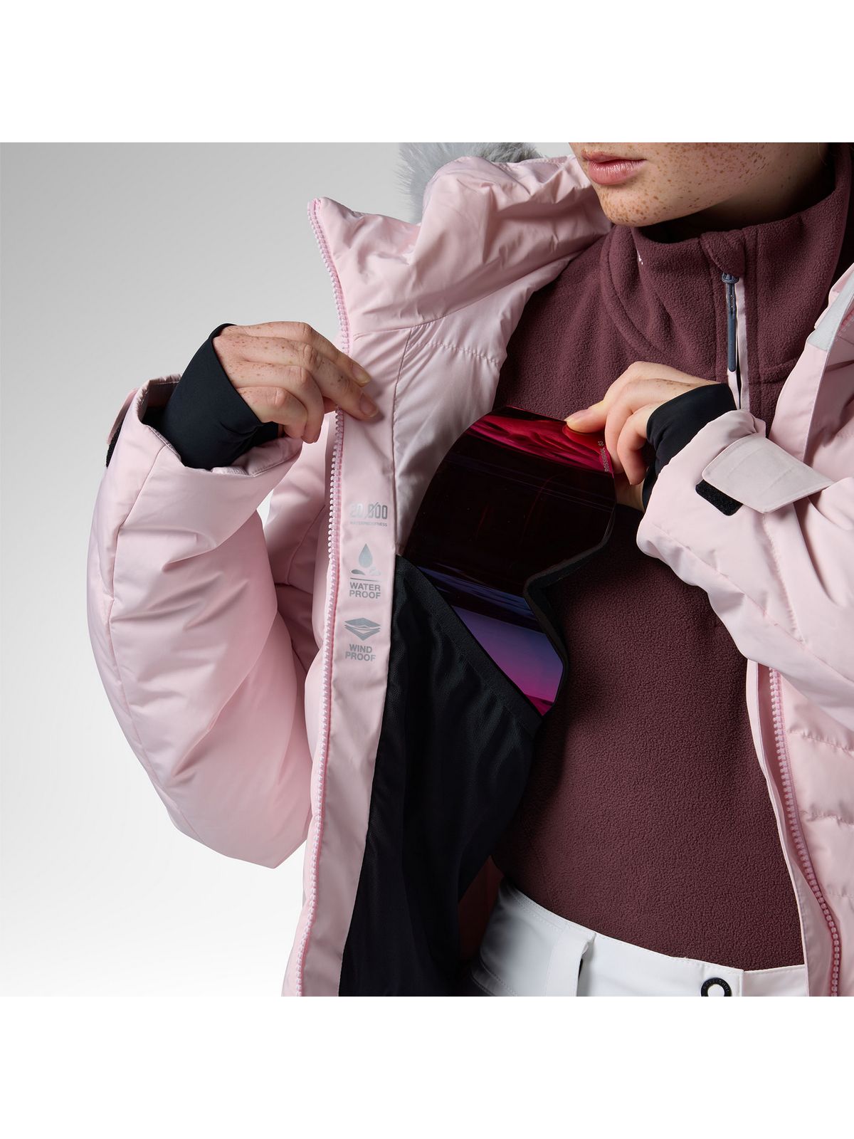 Kurtka narciarska damska ROSSIGNOL W Staci Insulated Jkt różowa
