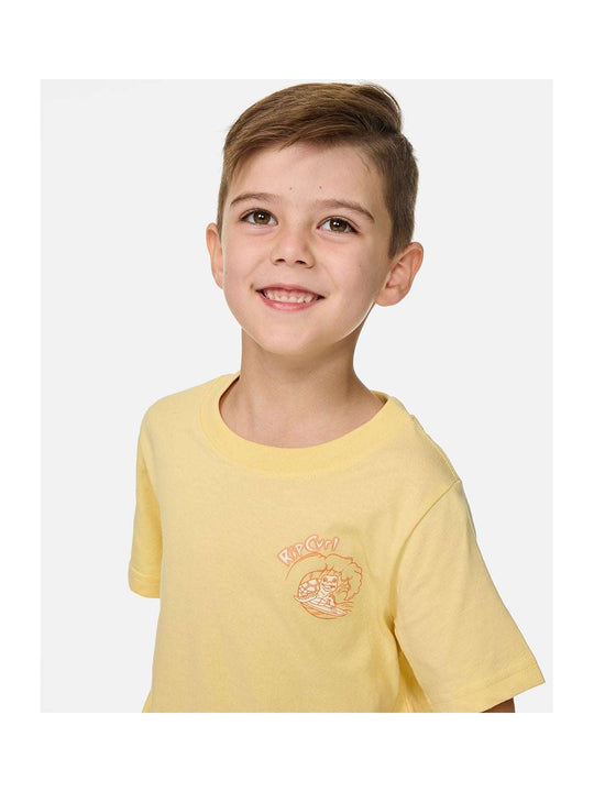 Koszulka chłopięca RIP CURL Ride The Wave Art Tee - Boy żółta
