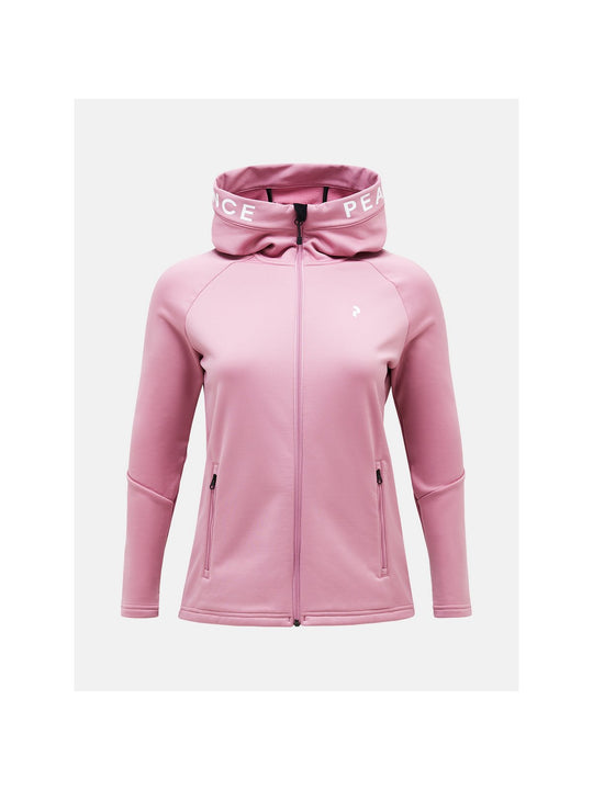 Bluza Peak Performance W Rider Zip Hood brązowy - Adventure Sports
