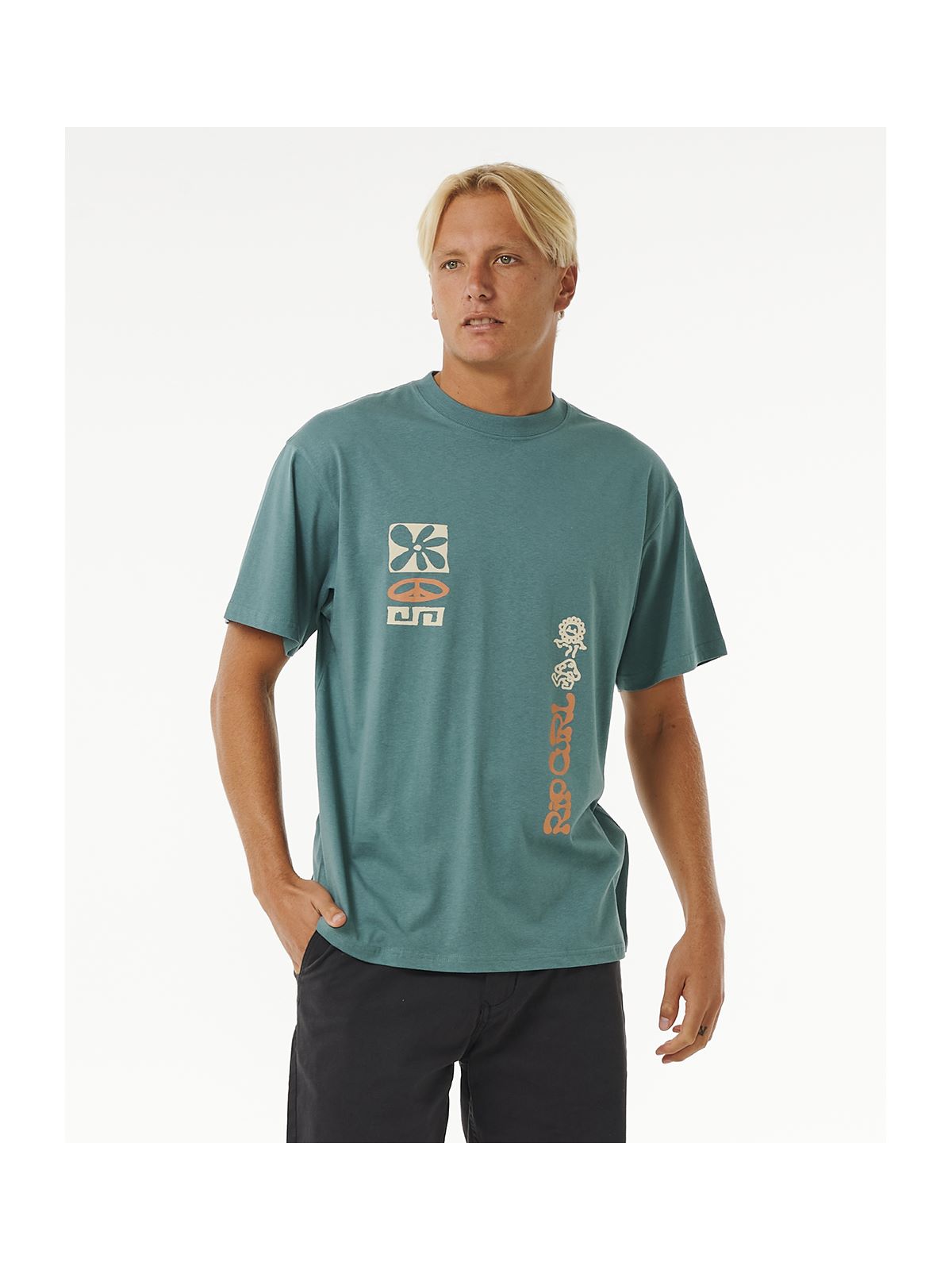 Koszulka RIP CURL Swc Power Plants Tee niebieski - Adventure Sports