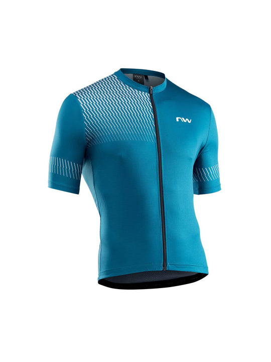 Koszulka rowerowa NORTHWAVE ORIGIN Jersey - niebieski/szary - Adventure Sports
