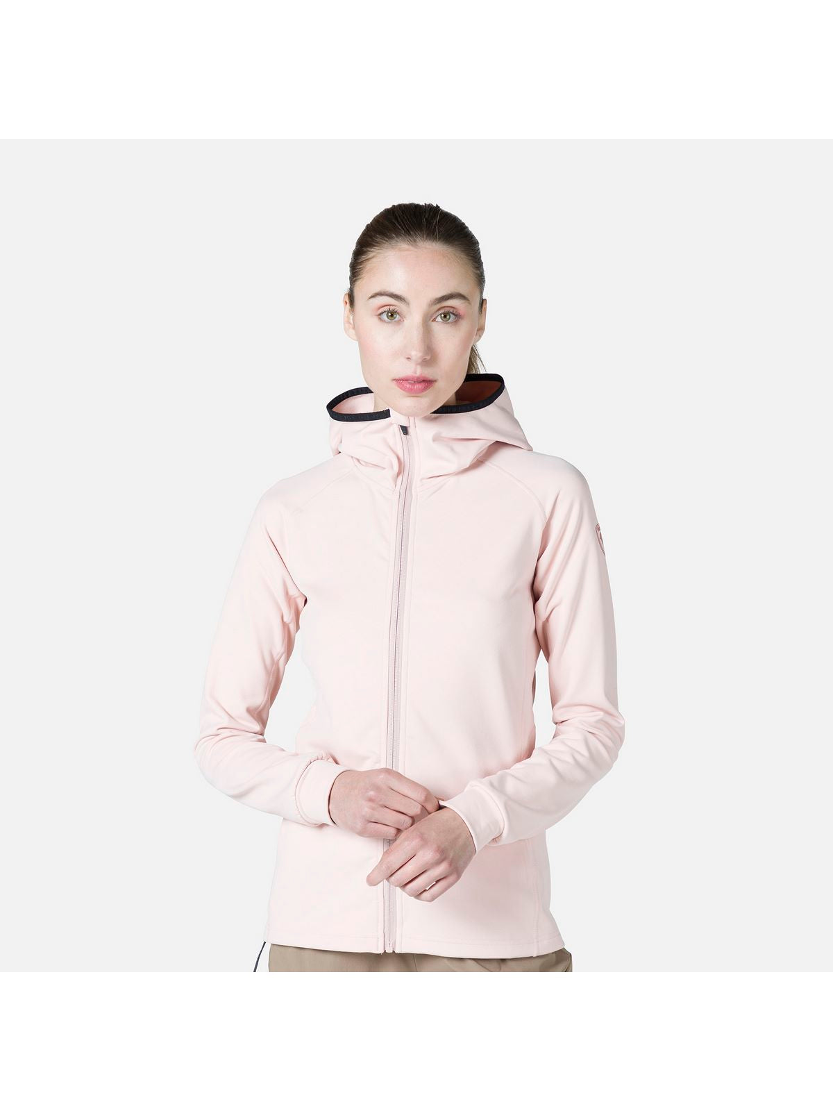 Bluza narciarska damska Rossignol W Mid Layer Thin Fz różowy - Adventure Sports