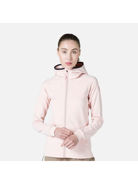 Bluza narciarska damska Rossignol W Mid Layer Thin Fz różowy - Adventure Sports
