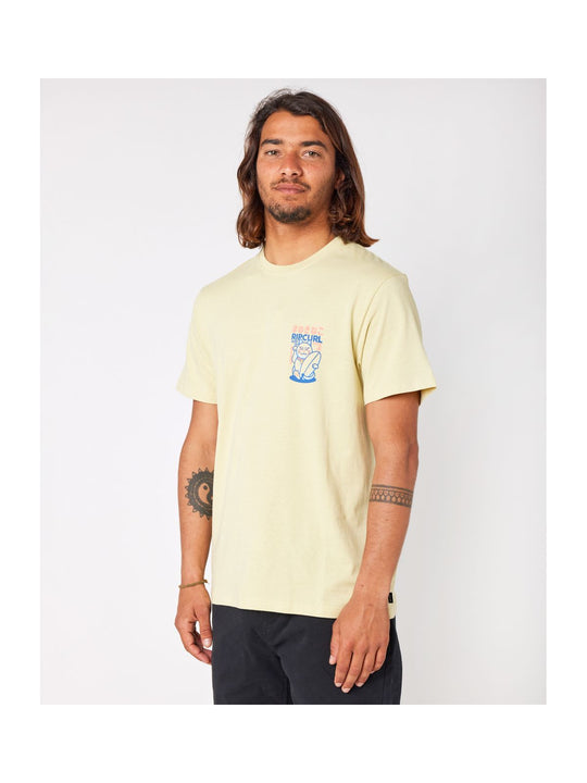 Koszulka RIP CURL Desti Animals Tee żółty - Adventure Sports

