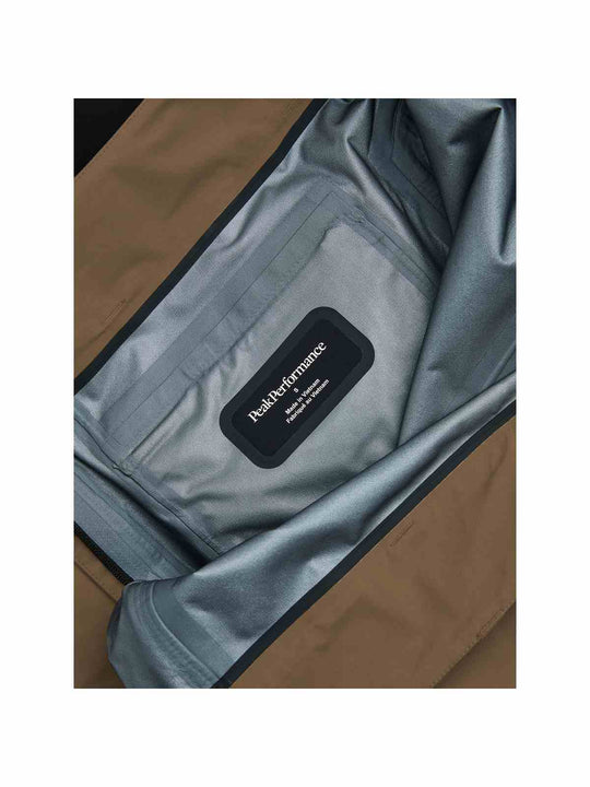 Spodnie narciarskie damskie PEAK PERFORMANCE Vislight GORE-TEX C-Knit 3L Shell Pants brązowe
