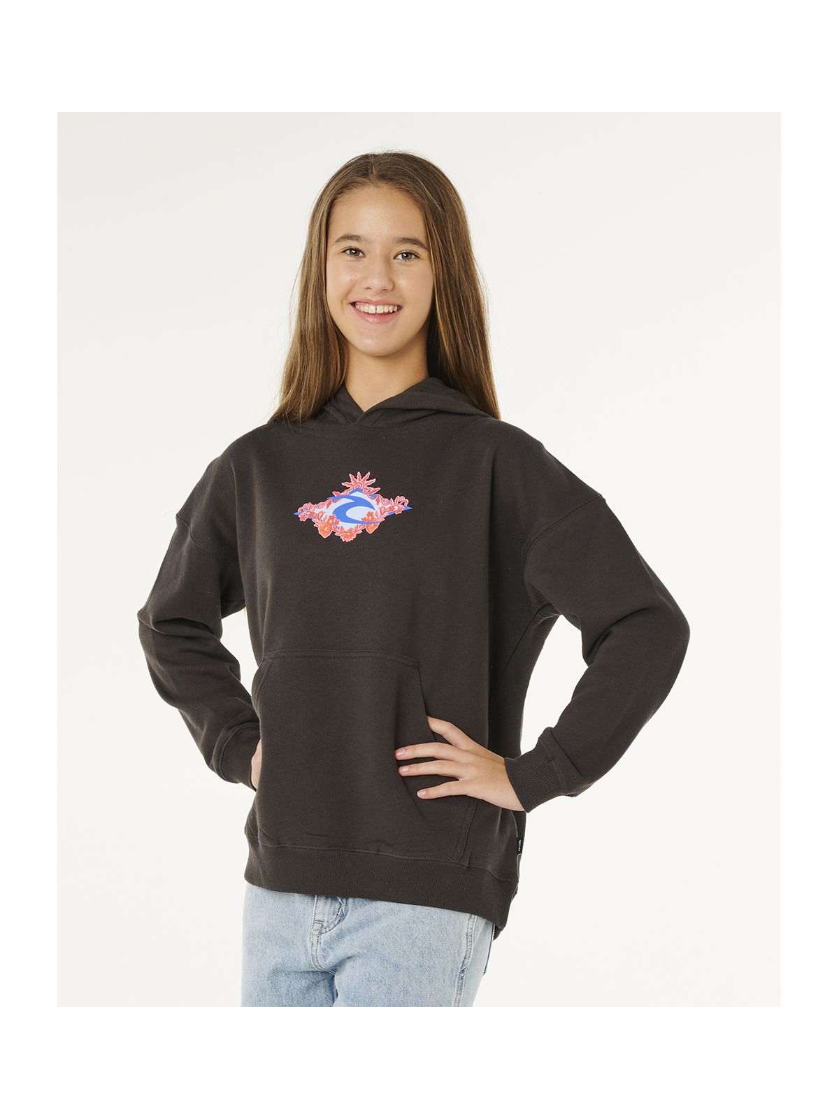 Bluza dziewczęca RIP CURL Sunshine Squad Hood - Girl czarna
