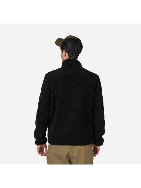 Bluza męska polarowa Rossignol Fleece Anorak czarny - Adventure Sports
