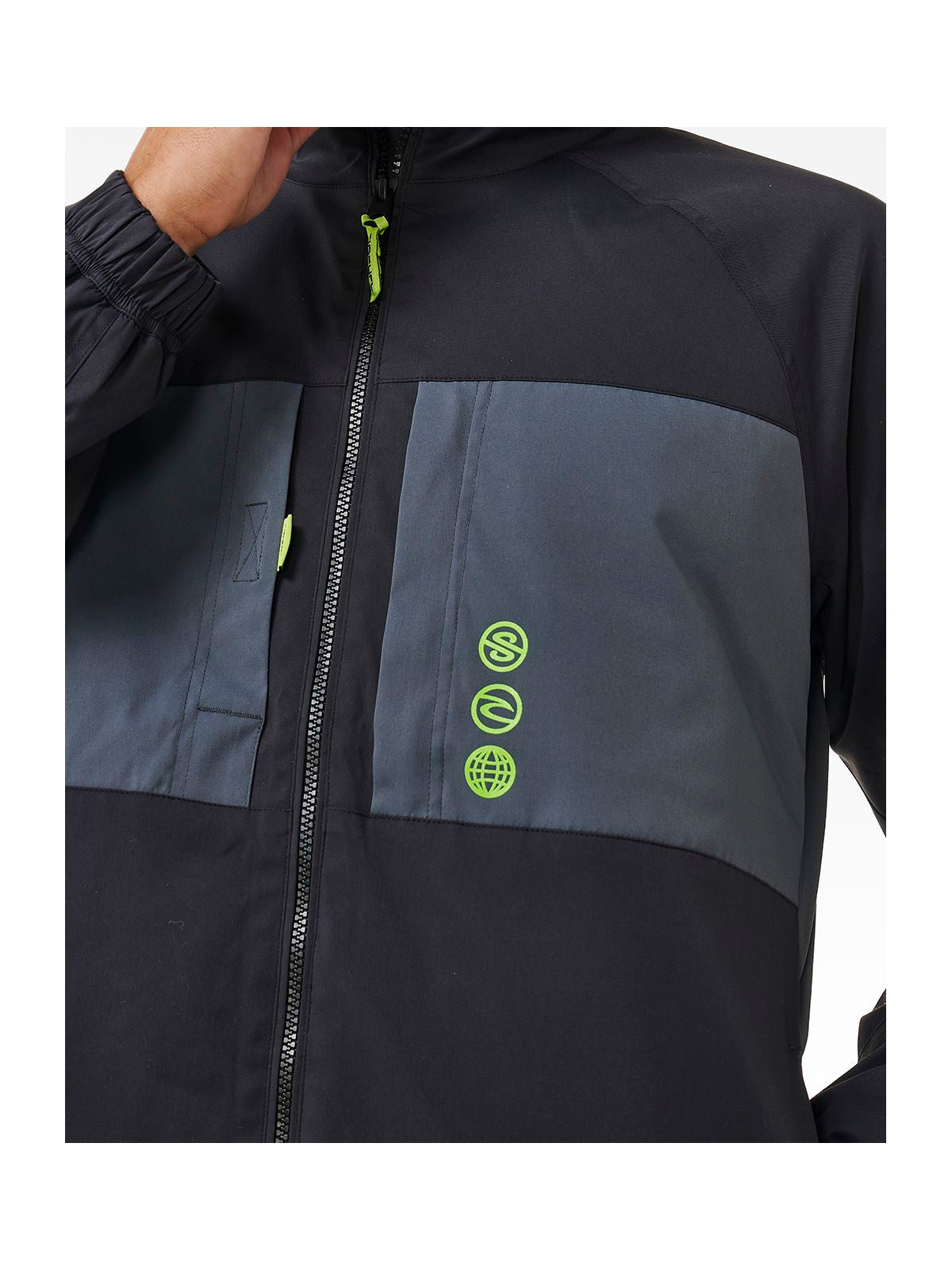 Kurtka męska z DWR RIP CURL Anti Series Archive Jacket czarny - Adventure Sports