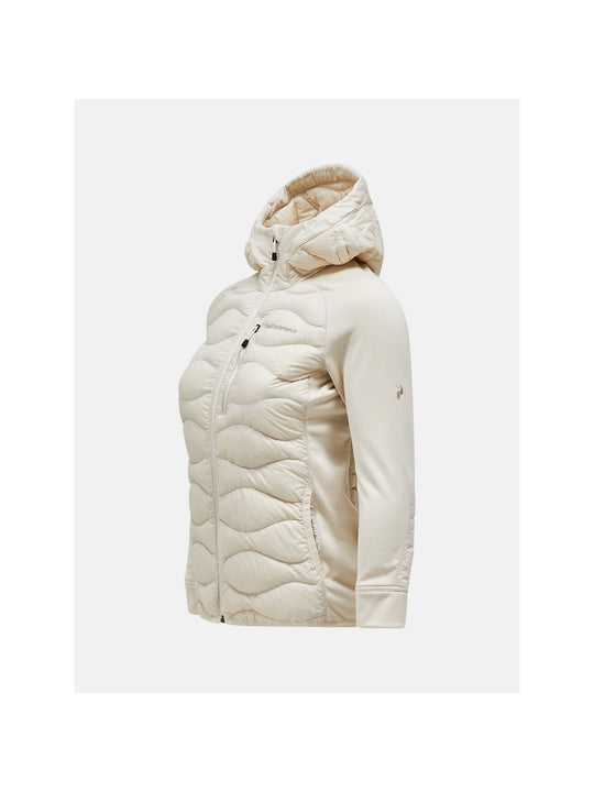 Kurtka damska Peak Performance W Helium Down Hybrid Hood beżowy - Adventure Sports
