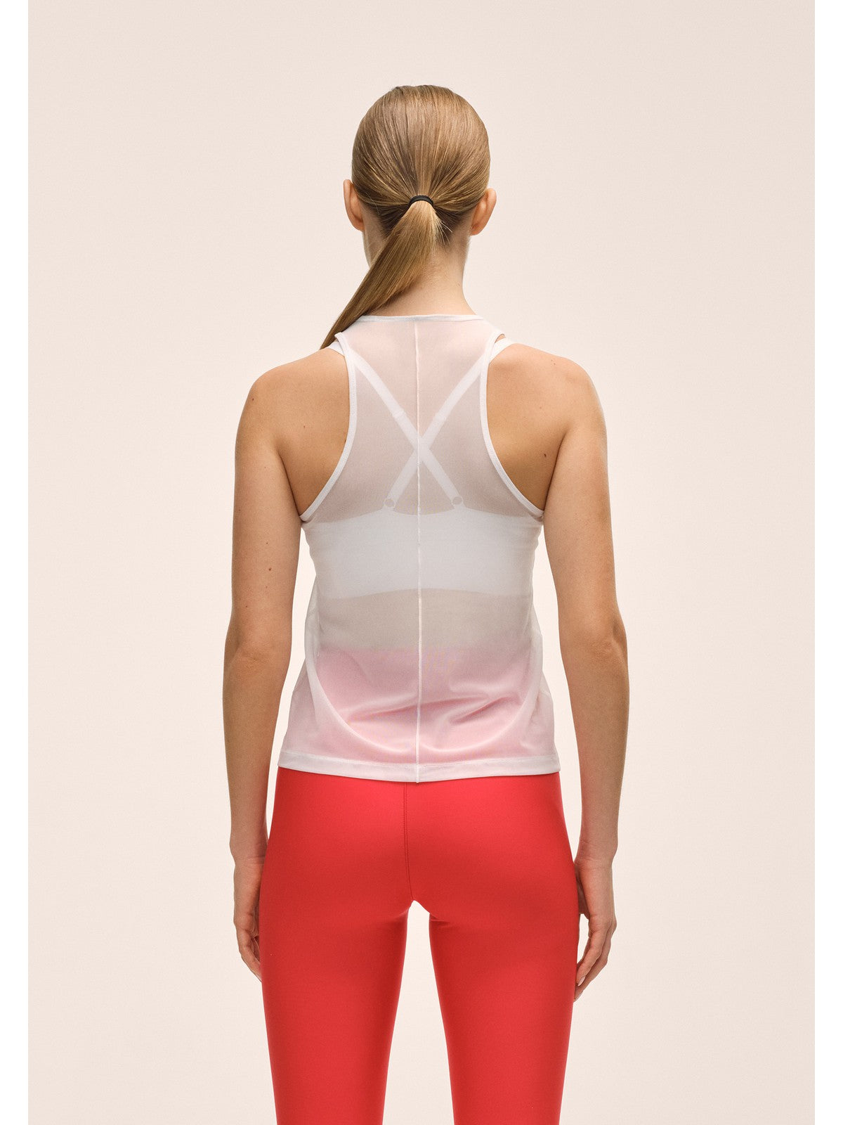 Koszulka treningowa damska CASALL Seam Detail Mesh Tank kolor biały