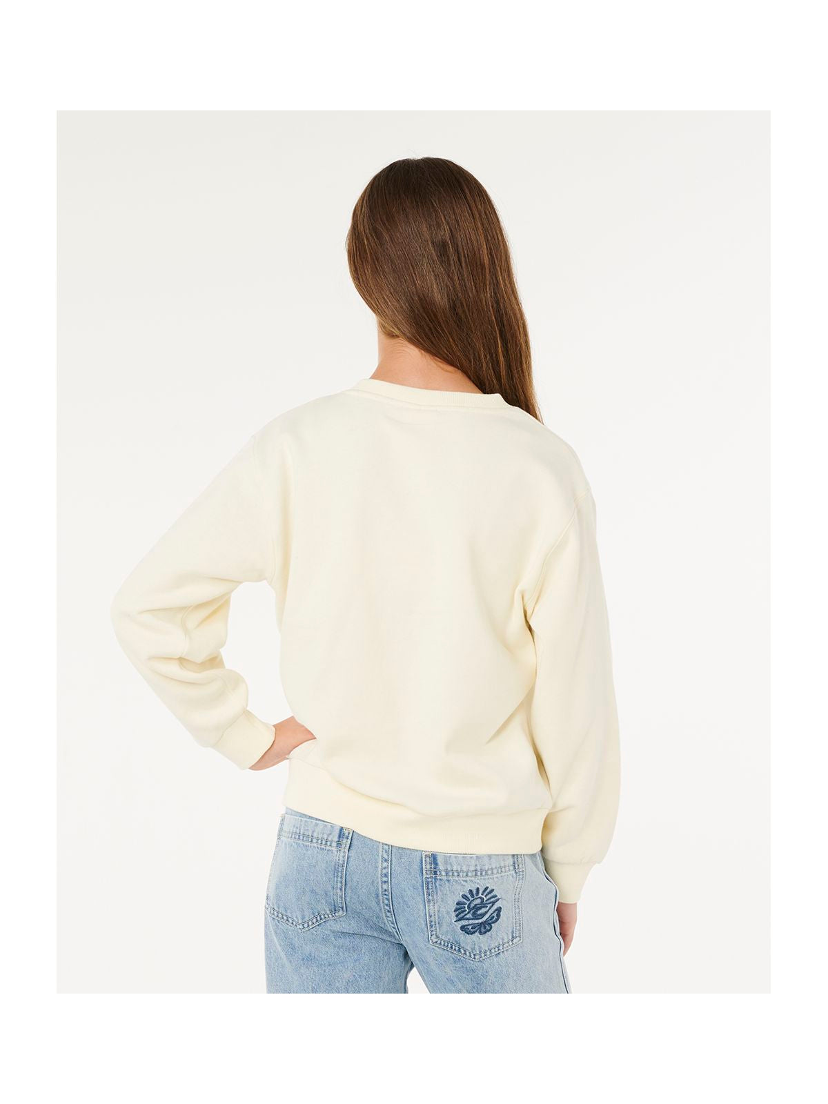 Bluza dziewczęca RIP CURL Sunshine Squad Crew-Girl biała