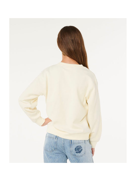 Bluza dziewczęca RIP CURL Sunshine Squad Crew-Girl biała
