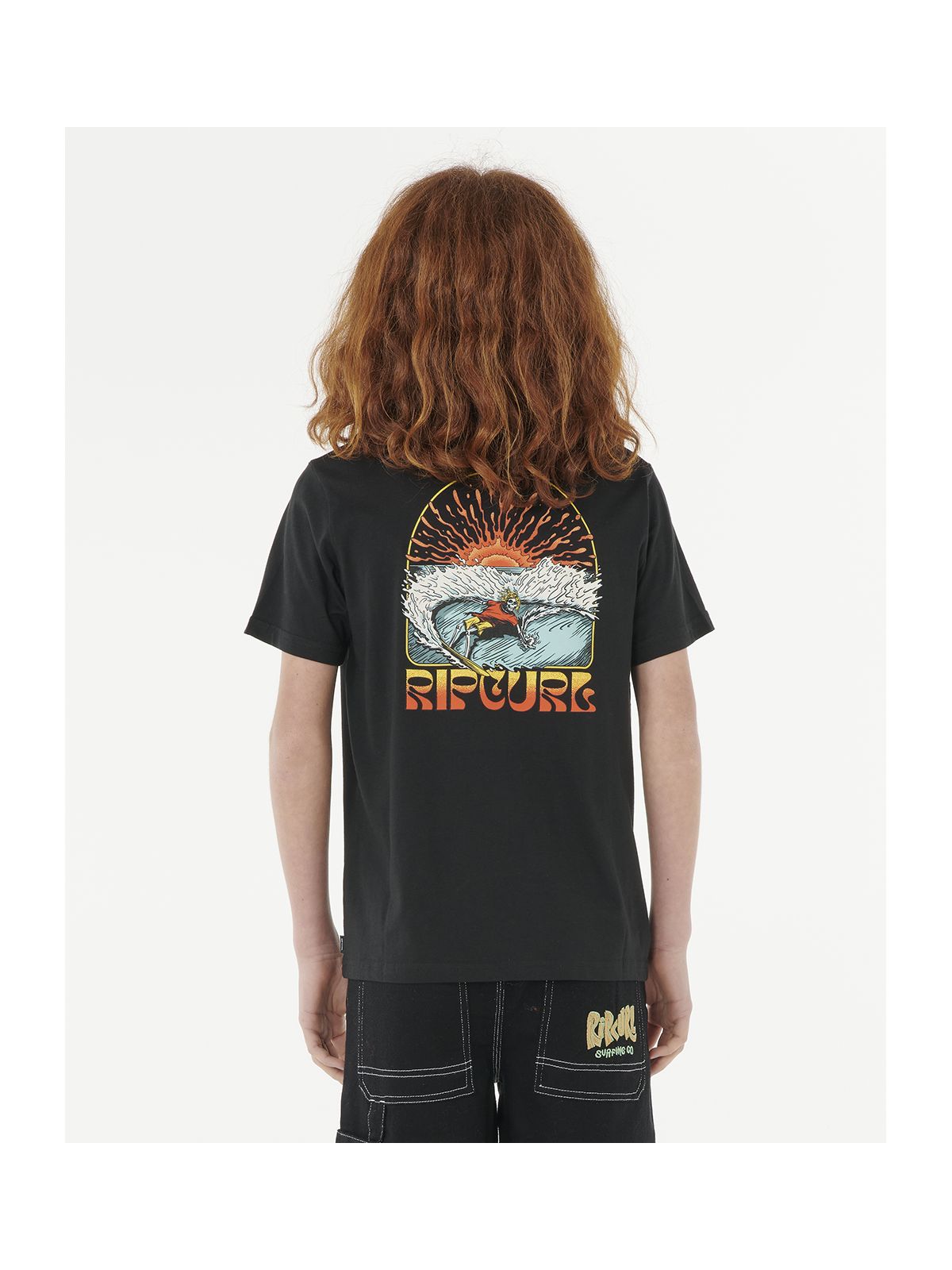 Koszulka RIP CURL GRATEFUL SHRED TEE - BOY czarna