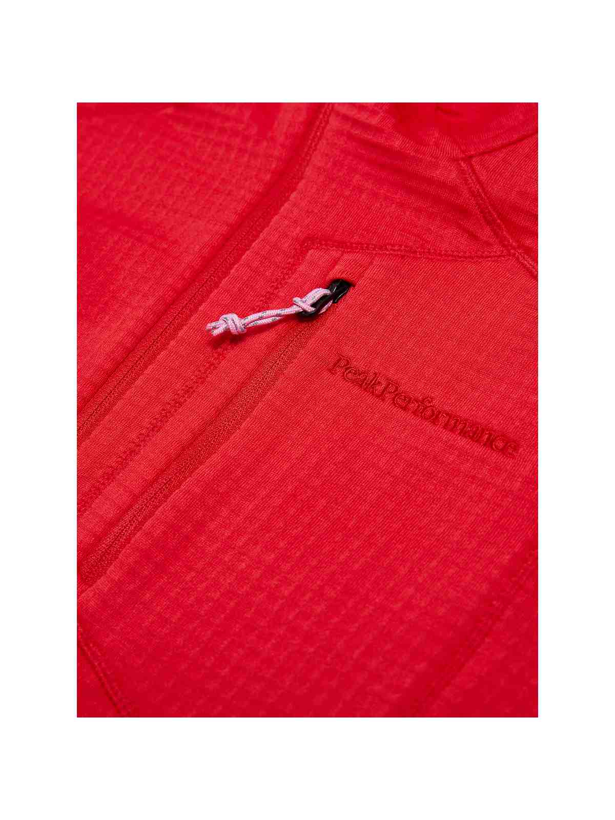 Bluza PEAK PERFORMANCE W Trail Polartec Zip Hood czerwony - Adventure Sports