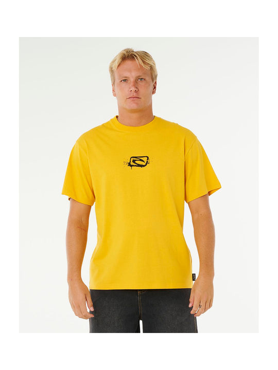 Koszulka męska RIP CURL Medina Inner Vision Spray Tee żółta
