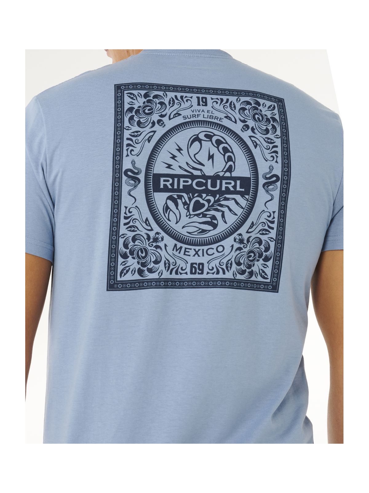 Koszulka męska RIP CURL Desti Animals Tee niebieska