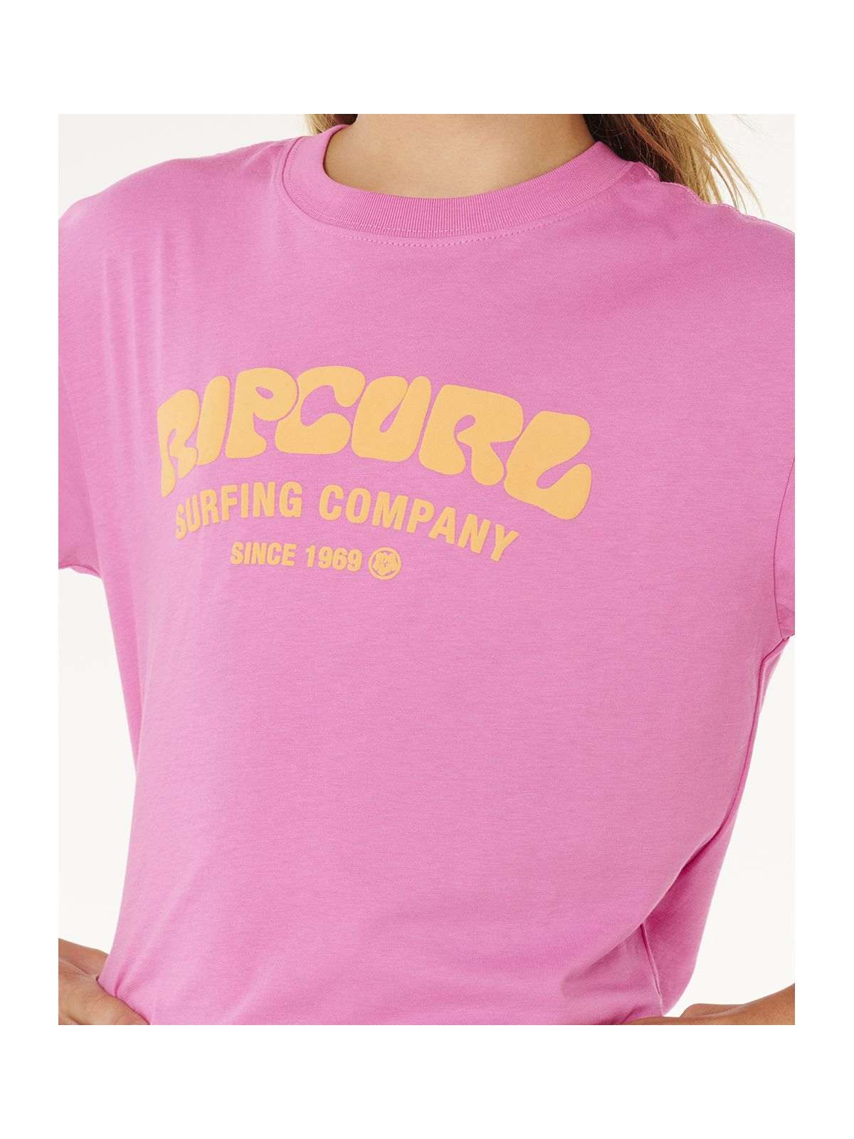 Koszulka dziewczęca RIP CURL Surf Puff Relaxed Tee- Girl różowa