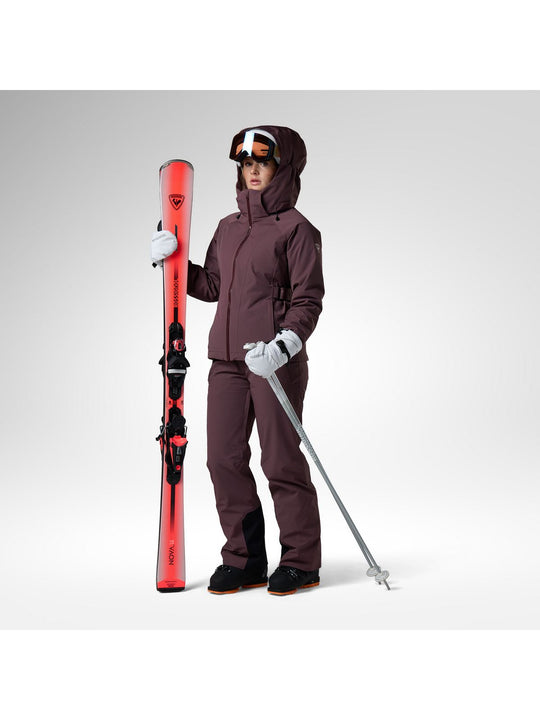 Spodnie narciarskie damskie ROSSIGNOL W 4Ws Blackside Insulated Pant bordowe
