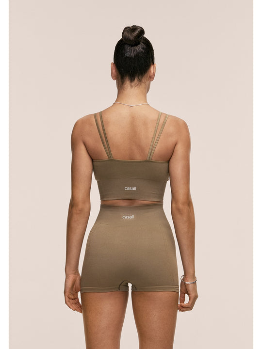 Top damski CASALL Shiny Seamless Rib Top kolor zielony
