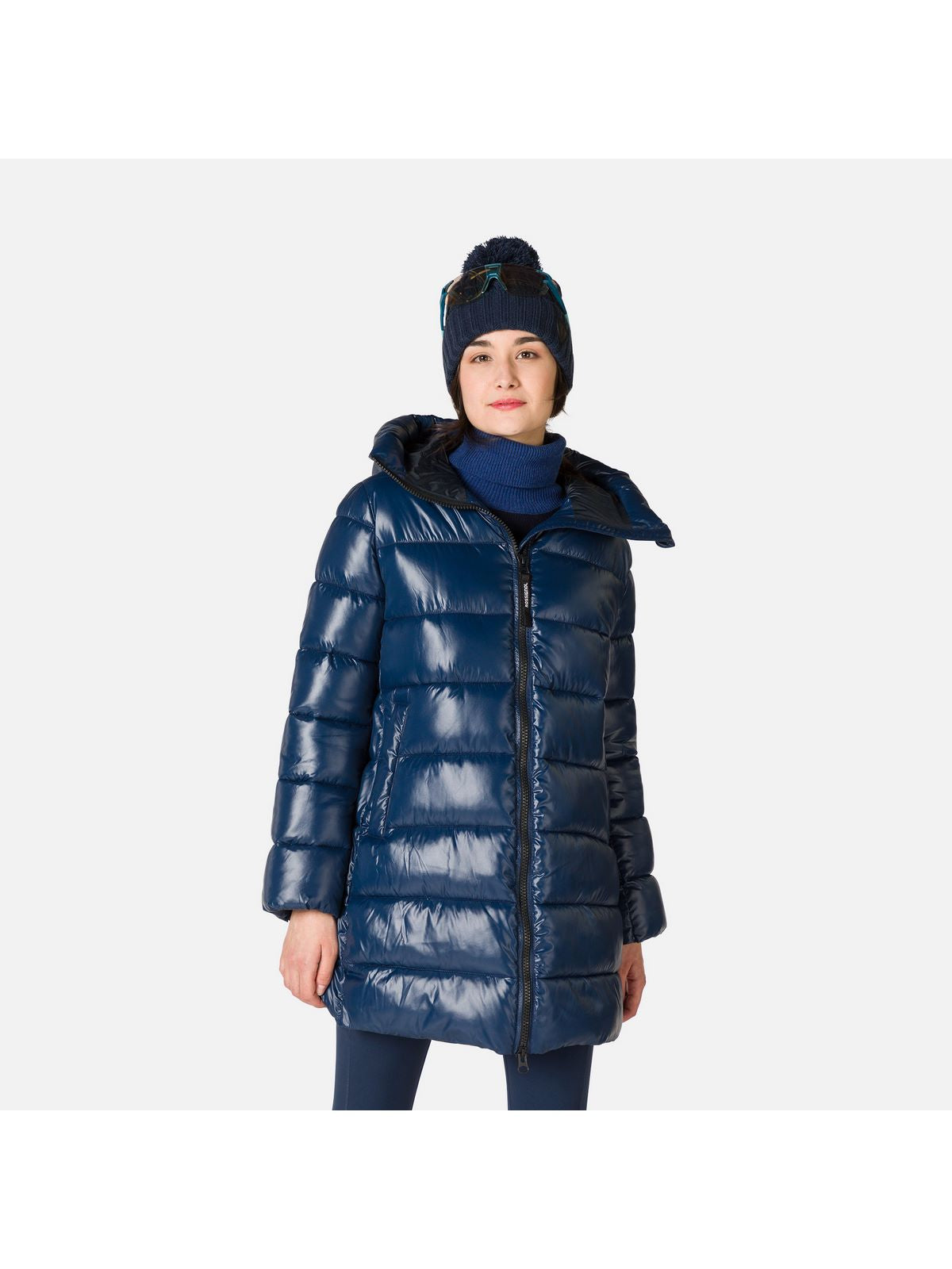 Kurtka zimowa Rossignol damska W Shiny Parka granatowy - Adventure Sports