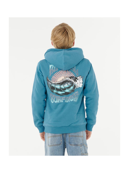 Bluza RIP CURL HAZE &amp; TUBE LINED Z/T HOOD-BOY niebieska
