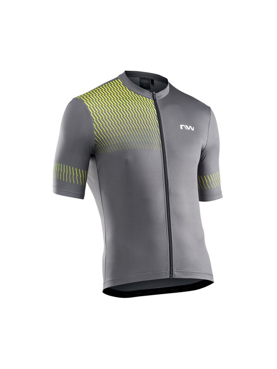 Koszulka rowerowa NORTHWAVE ORIGIN Jersey - ciemny szary/żółty - Adventure Sports
