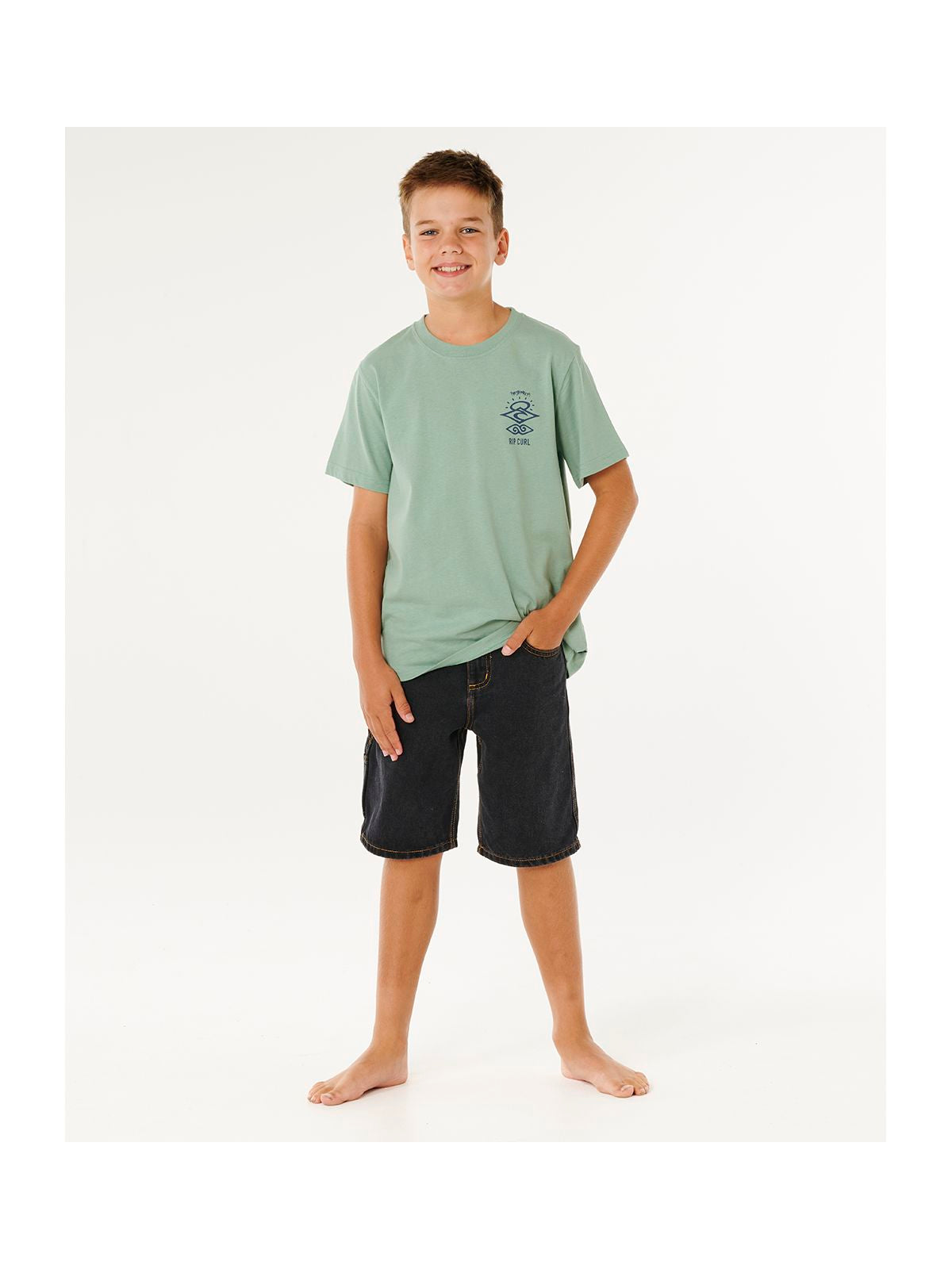 Koszulka chłopięca RIP CURL Search Icon Tee -Boy zielona
