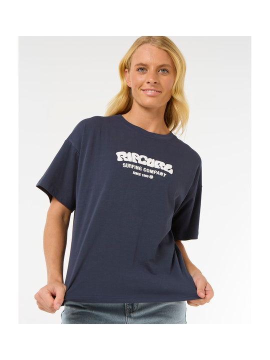 Koszulka RIP CURL Surf Puff Relaxed Tee granatowy

