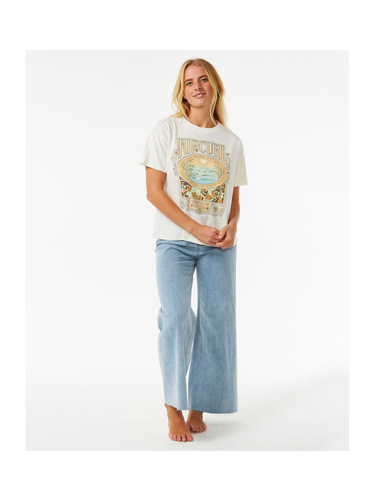 Koszulka RIP CURL Long Days Relaxed Tee biały - Adventure Sports
