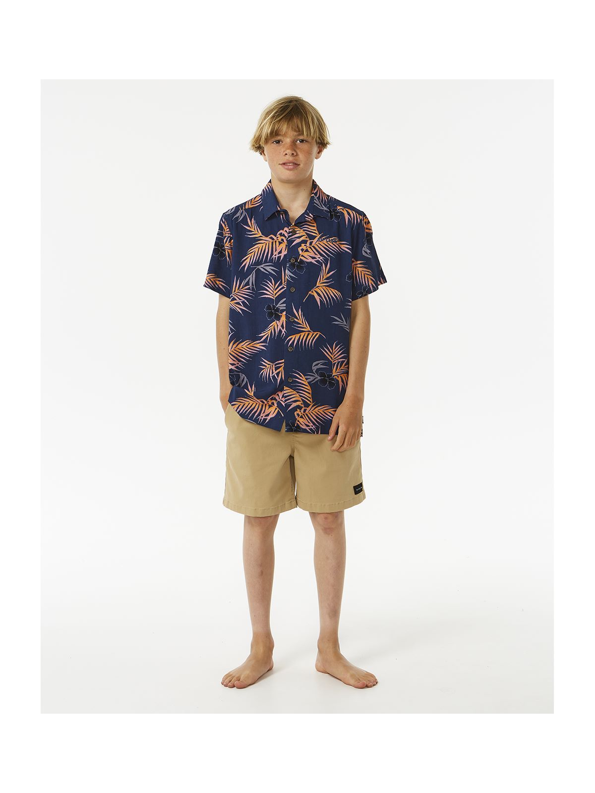 Koszula RIP CURL Surf Revival S/S Shirt Boy granatowy - Adventure Sports