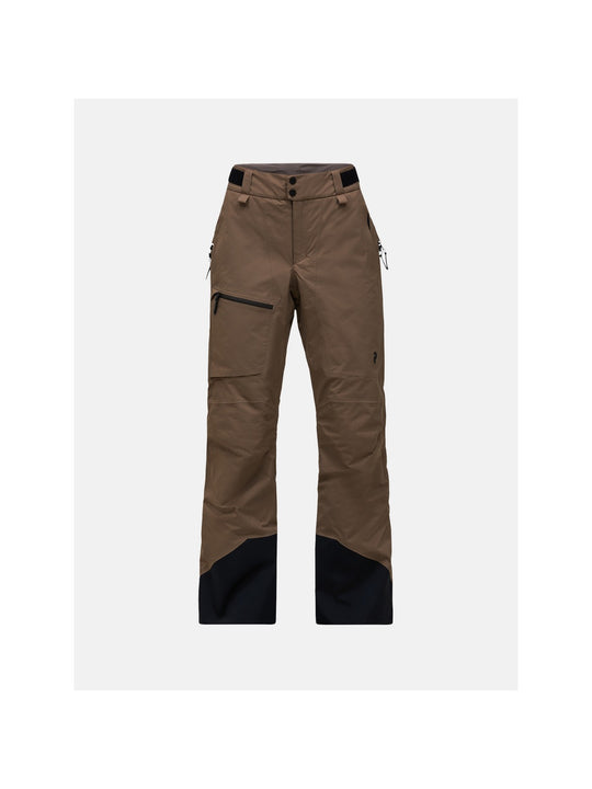 Spodnie narciarskie damskie PEAK PERFORMANCE Alpine GORE-TEX 2L Insulated Shell Pants brązowe
