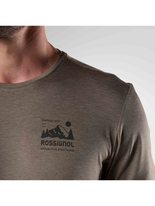 Koszulka męska ROSSIGNOL M Graphic Active Tee brązowa
