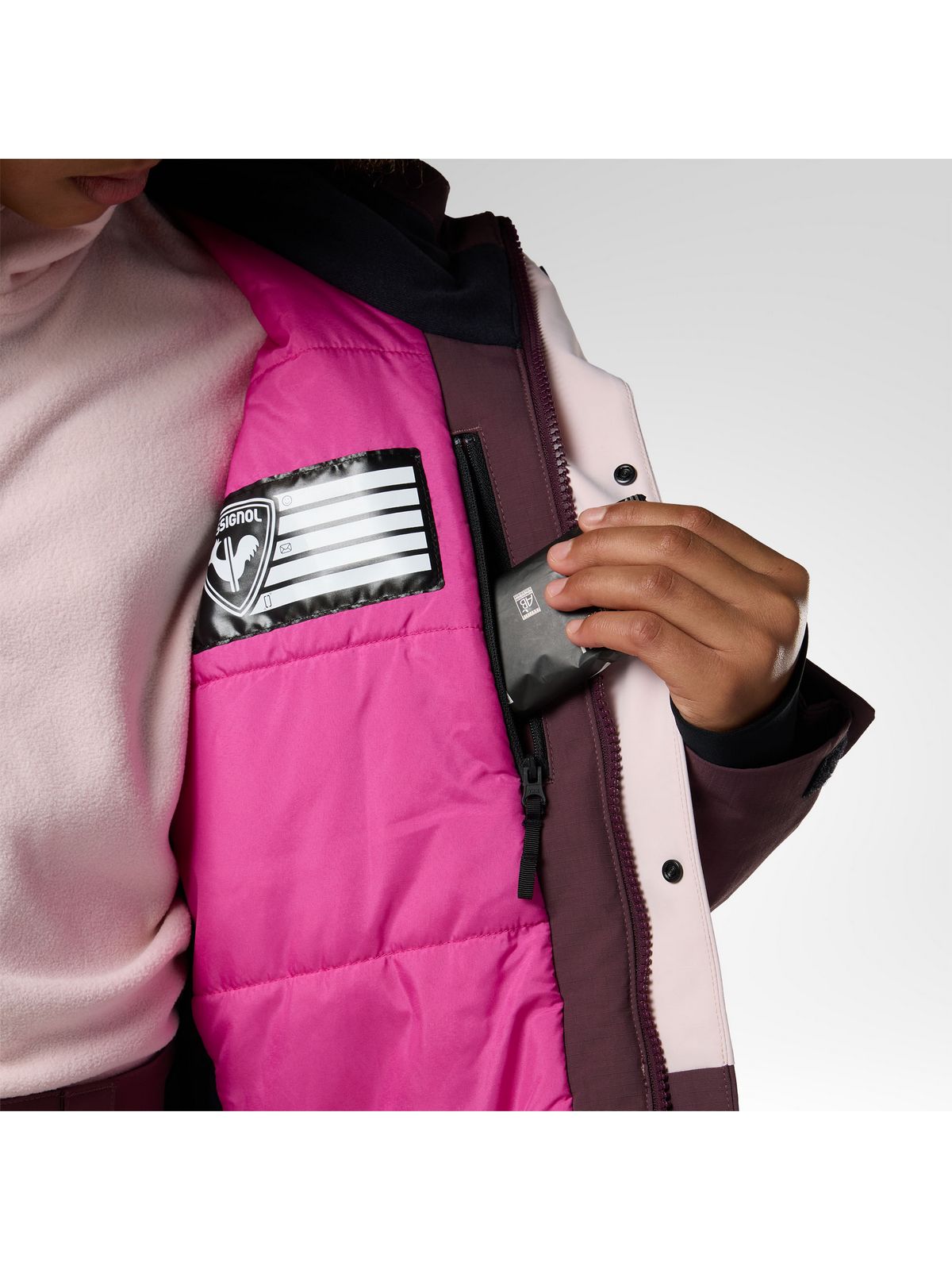 Kurtka narciarska juniorska ROSSIGNOL Jr Outerlimits Insulated Jkt różowa