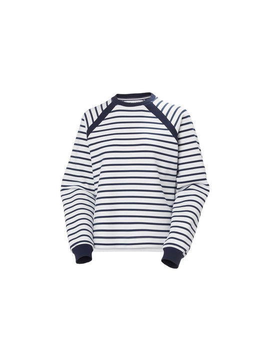 Bluza Damska HELLY HANSEN W Capri Sweatshirt Biało granatowe Pasy
