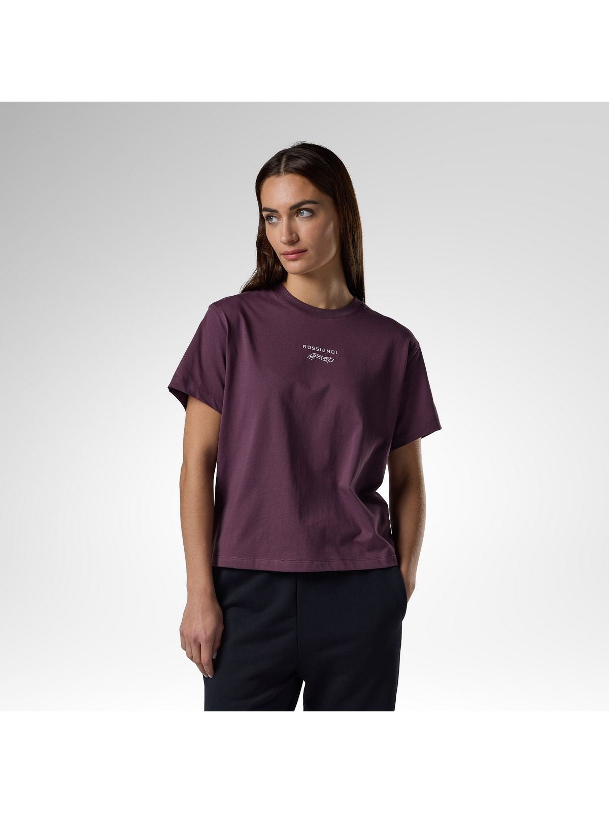 Koszulka damska ROSSIGNOL W Waterfall Relax Tee bordowa