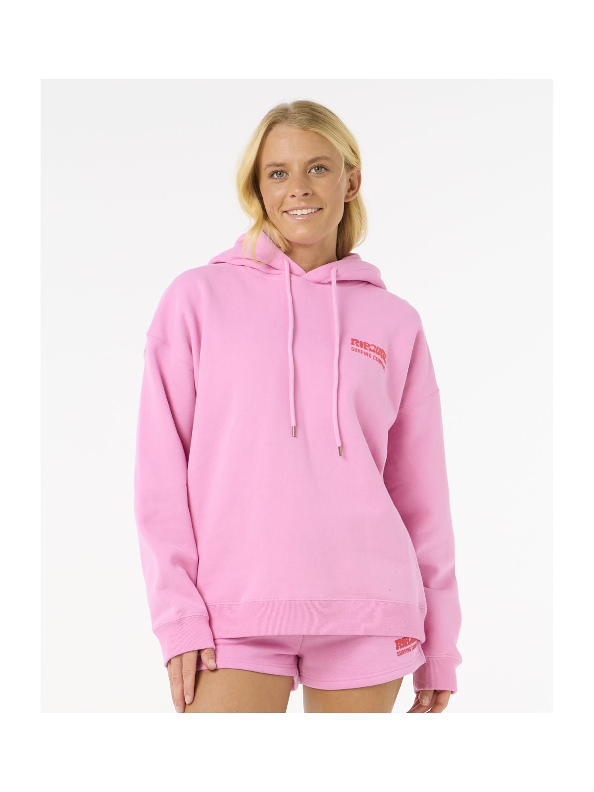 Bluza damska RIP CURL Surf Puff Heritage Hood różowa