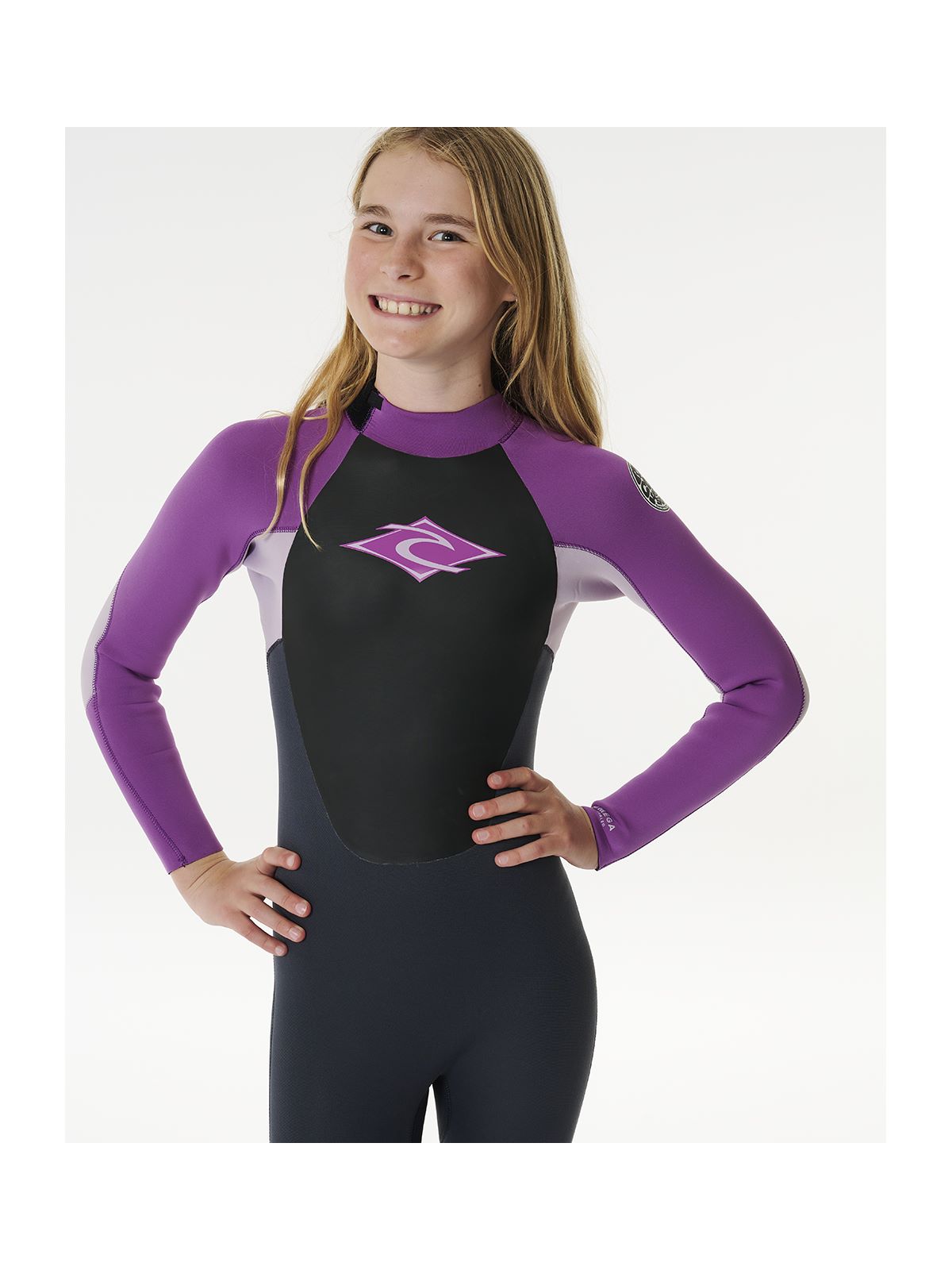 Pianka surfingowa dziewczęca RIP CURL Kids Omega 4/3Gb Bz fioletowy - Adventure Sports