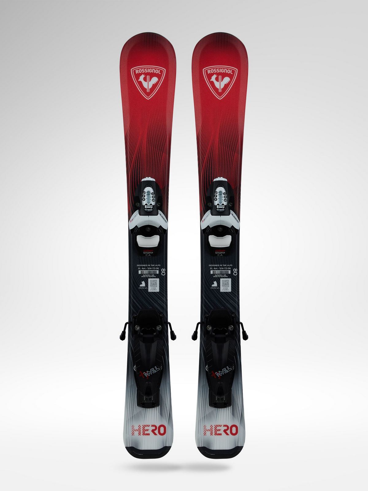 Narty dla dzieci ROSSIGNOL Hero Kid Pre-Drilled Team 4 Gw B76 Black