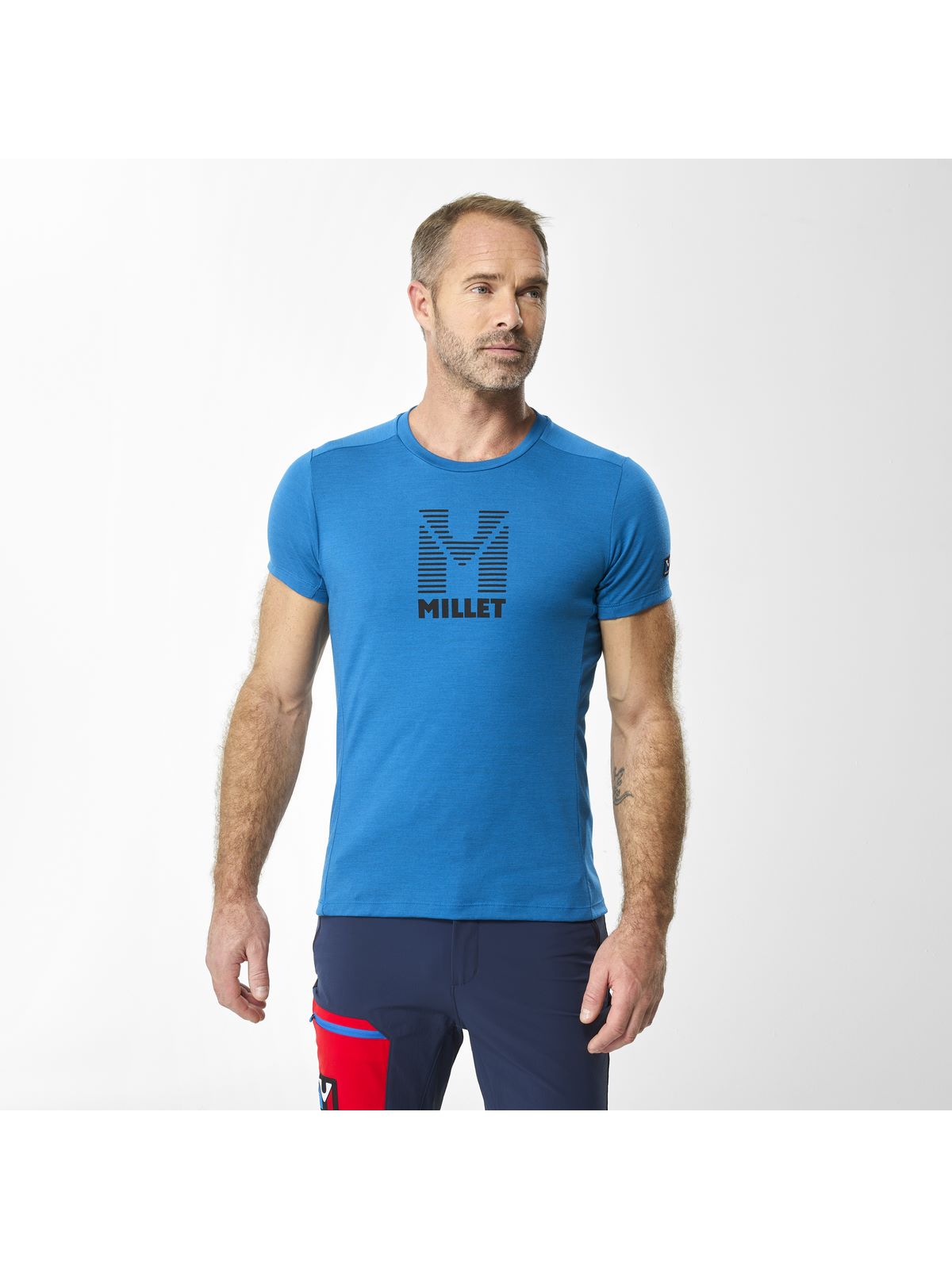 Koszulka MILLET M Trilogy Wool Stripes Ss niebieski - Adventure Sports
