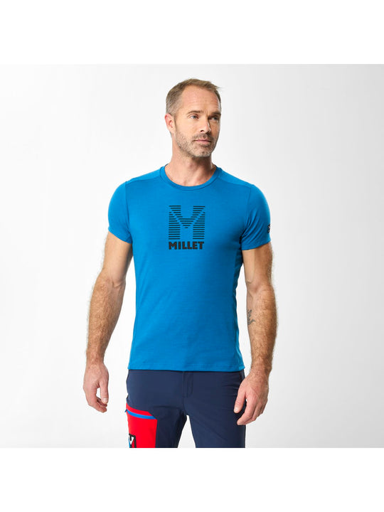 Koszulka MILLET M Trilogy Wool Stripes Ss niebieski - Adventure Sports
