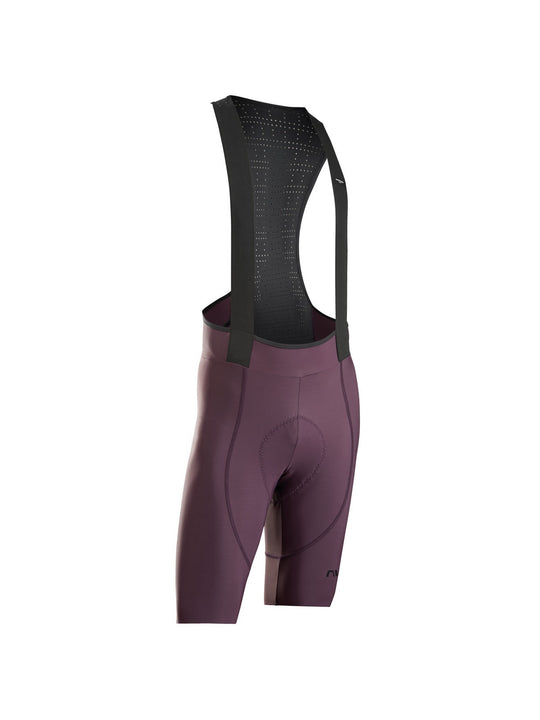 Spodenki rowerowe NORTHWAVE Fast Bibshort bordowe
