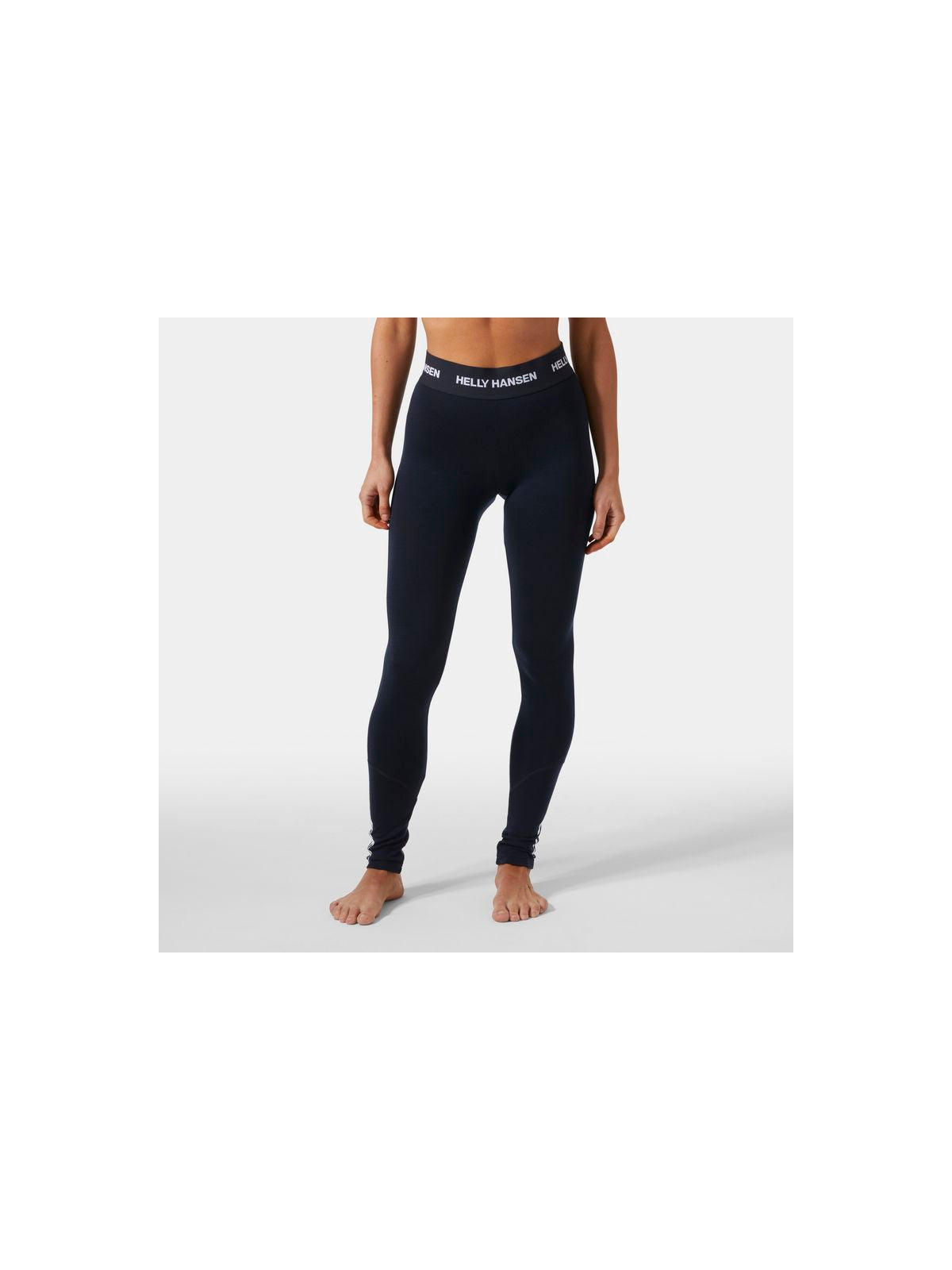 Legginsy damskie HELLY HANSEN W Lifa Merino Midweight Pant kolor granatowy
