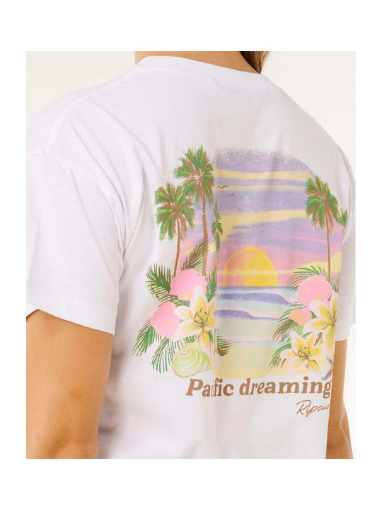 Koszulka damska RIP CURL Poolside Relaxed Tee biała
