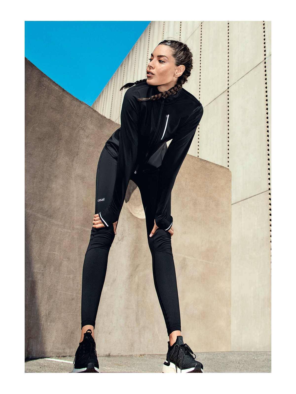 Legginsy treningowe damskie CASALL Windtherm Tights kolor czarny