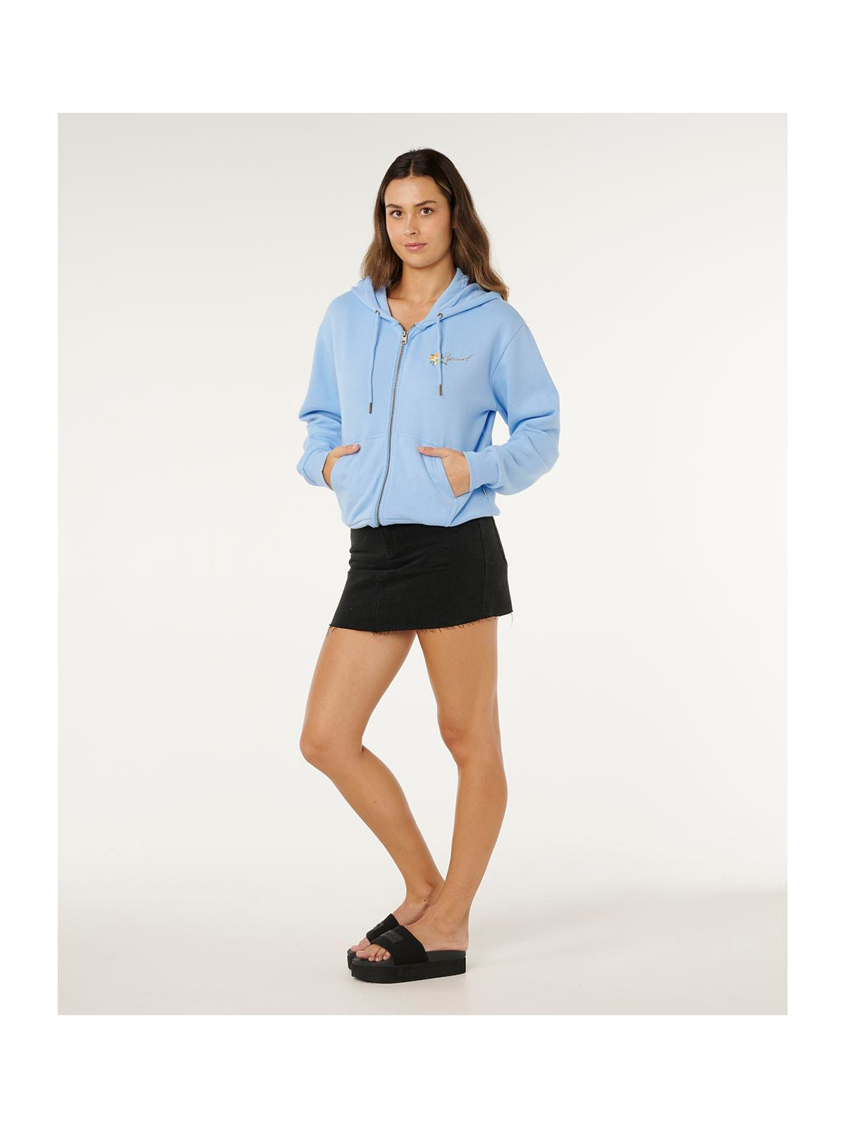 Bluza damska RIP CURL Poolside Zip Thru Relaxed Hood niebieska