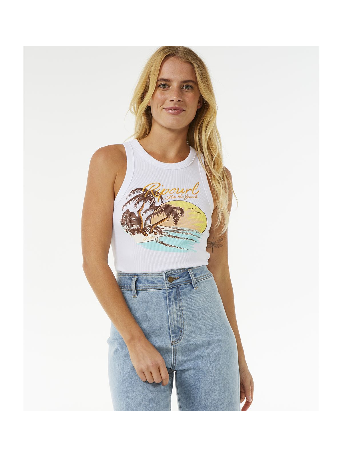 Koszulka RIP CURL Sunset Ribbed Tank czarny - Adventure Sports